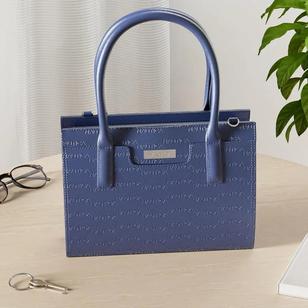 Women's Navy Sandy Jr Top Handel Satchel with Removable Crossbody Strap